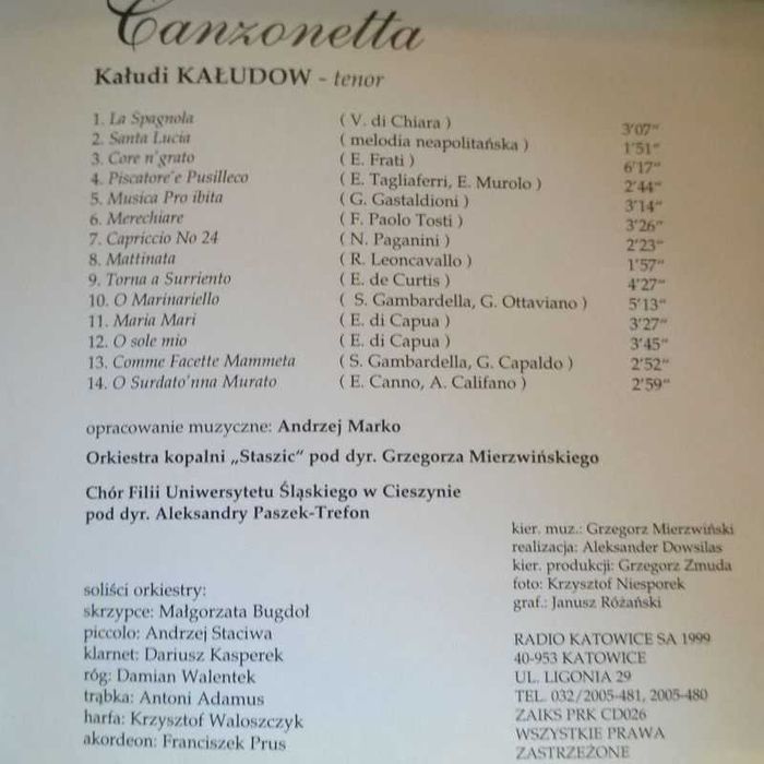 3CD Złote Płyty Radio Katowice Kolędy Verdi Nabucco Kałudow NOWE