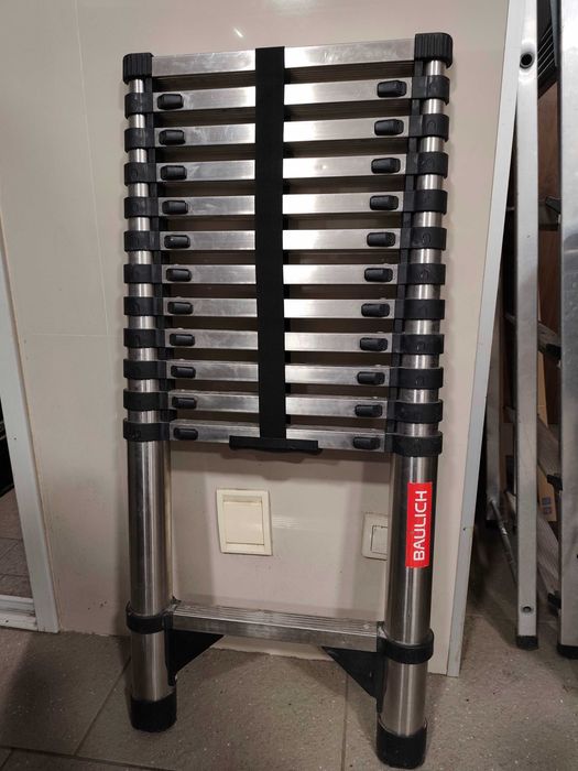 Drabina teleskopowa stalowa BauLich 3,8 m 13 szczebli