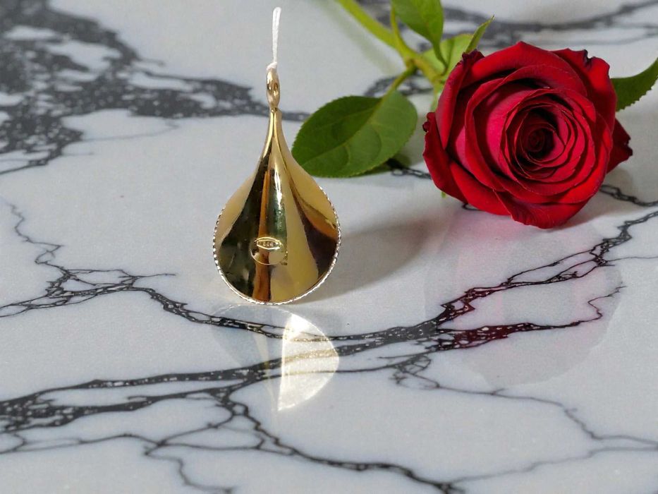 Komplet złoty pr. 585 , kolczyki + zawieszka, lombard Gorzów