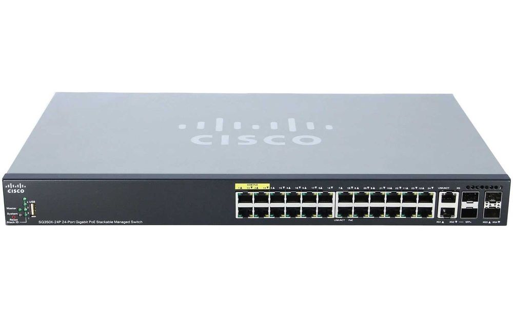 Przełącznik Switch CISCO 350X-24P-K9 --- 24xGbit POE+ 4SFP+