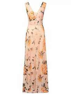 ApartFashion sukienka szyfonowa maxi długa wielokolorowa M/L