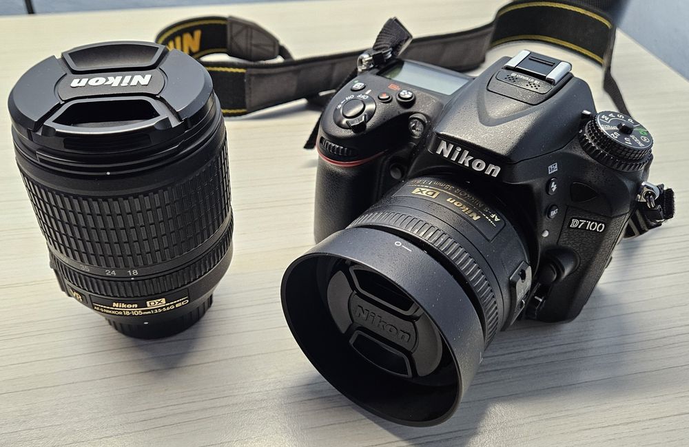Aparat Nikon D 7100 + obiektyw+karta