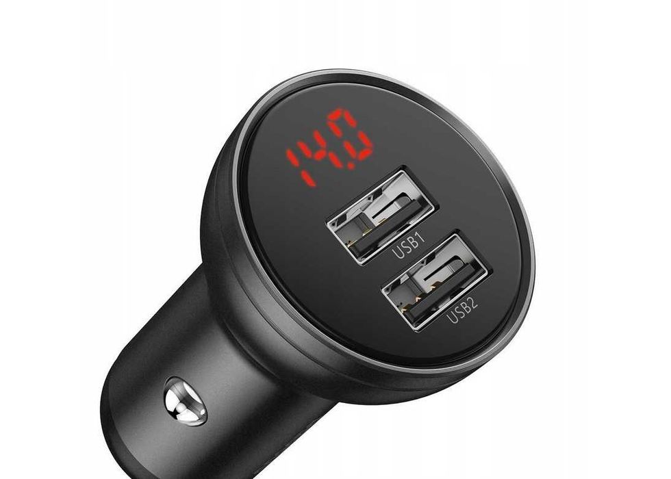 Ładowarka samochodowa 4.8A + kabel 3w1 1,2m