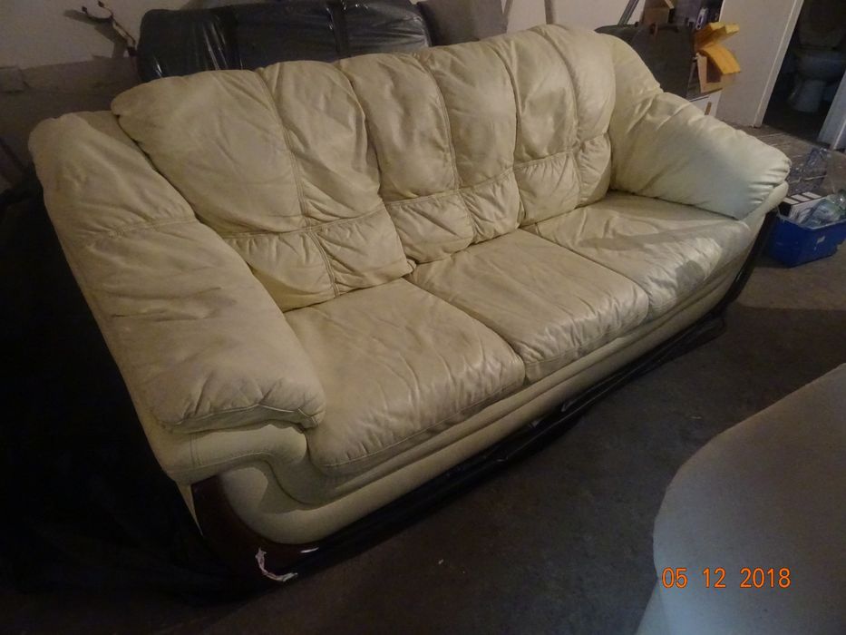 Sofa nierozkładana 3osobowa ecoskóra