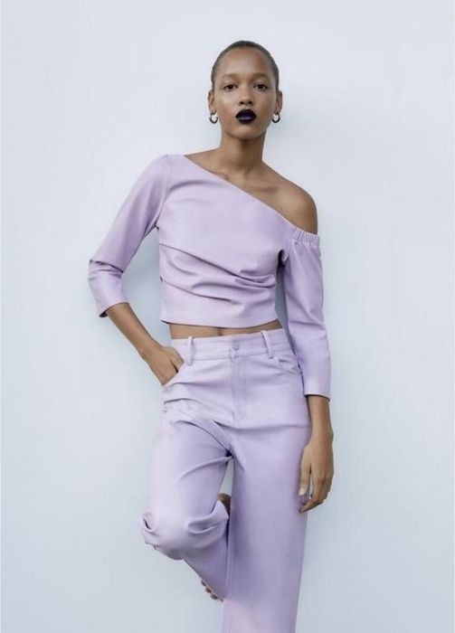 Шкіряні штани ZARA