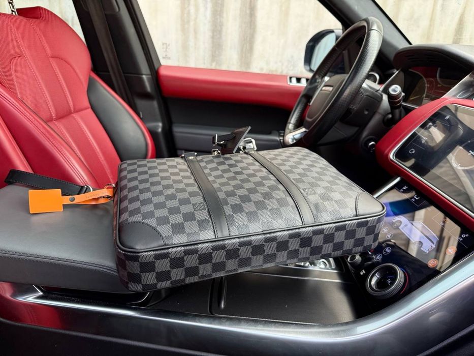 Чоловічий шкіряний портфель louis vuitton мужская кожаная сумка ноут