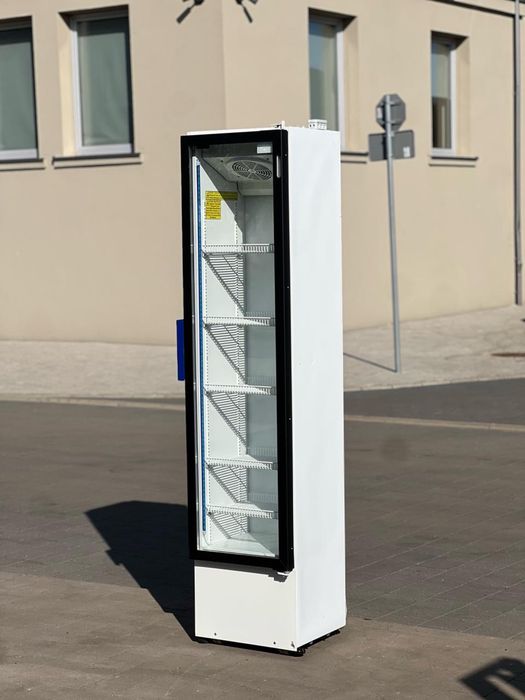 Lodówka na napoje | używana lodówka oszklona slim 45 cm
