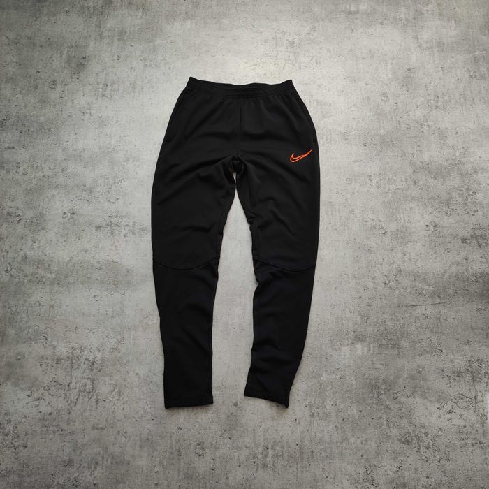 MĘSKIE Spodnie Dresowe Czarne Śliskie Nike Dri-Fit Trening Football