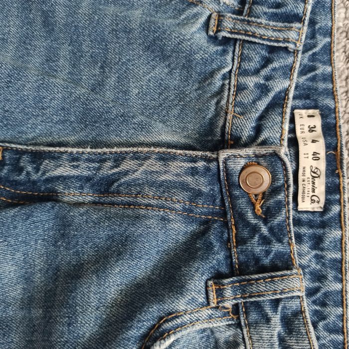 Spodnie jeansowe Denim hight waist print  36