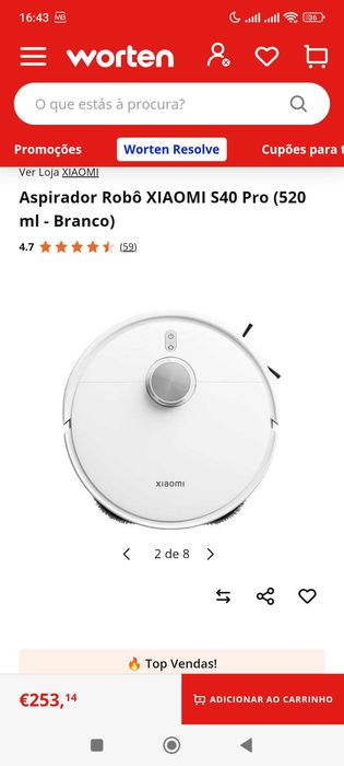 Robot Xiaomi S40 Pró c/ garantia 2 anos
