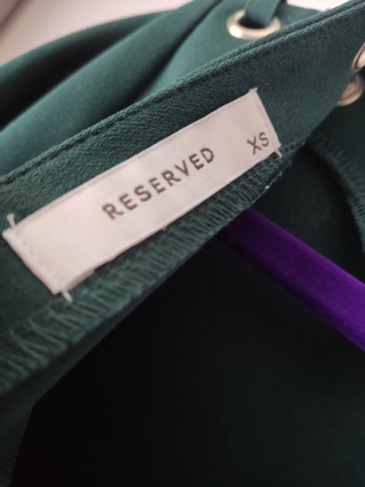 Ciemnozielona krótka sukienka Reserved XS