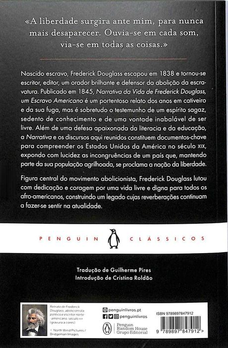 "Narrativa da vida de Frederick Douglass, um escravo americano e outros textos" de Frederick Douglass [Novo]