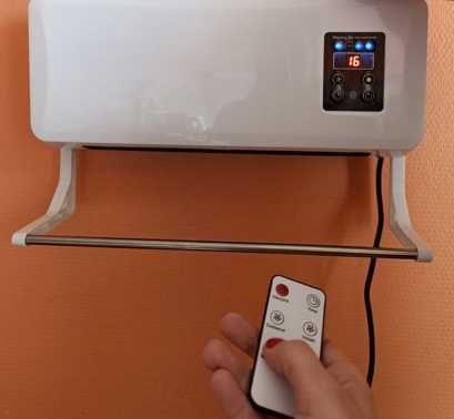 обігрівач настінний з пультом дуйка сушарка тепловентилятор led-екран