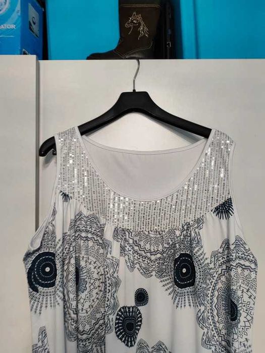 Śliczna wygodna tunika cekiny 52/54