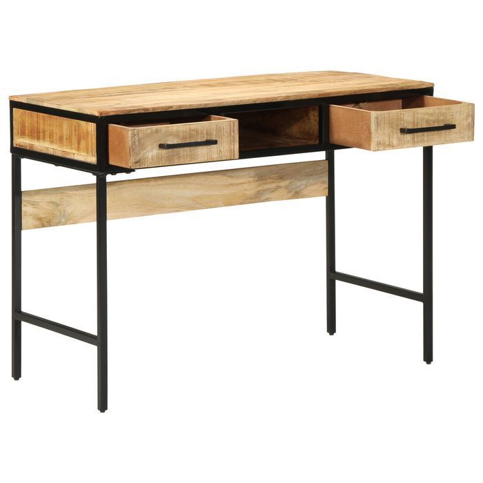 Vidaxl Biurko 100X50X75 Cm Z Litego Drewna Z Surowego Mango