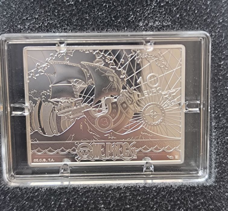 Moeda rectangular de 10€ em Prata One Piece Monnaie de Paris