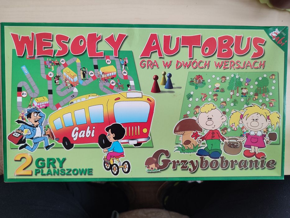 Gra planszowa  wesoły autobus ,grzybobranie ,przystanki