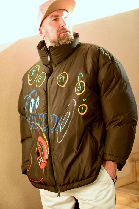 OKAZJA!!! Kurtka FENDI - 2021 scribble print puffer jacket