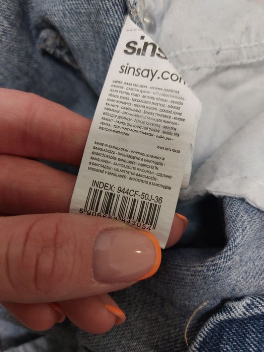 Spodnie jeansowe wide leg Sinsay