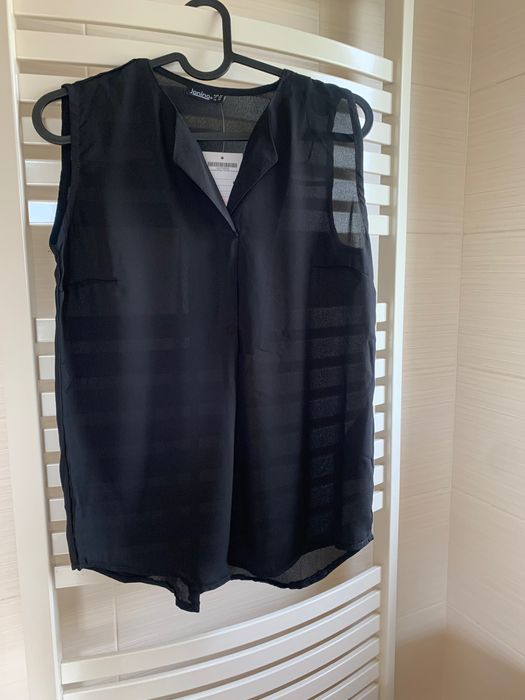 Bluzka z czarnego szyfonu rozm.S