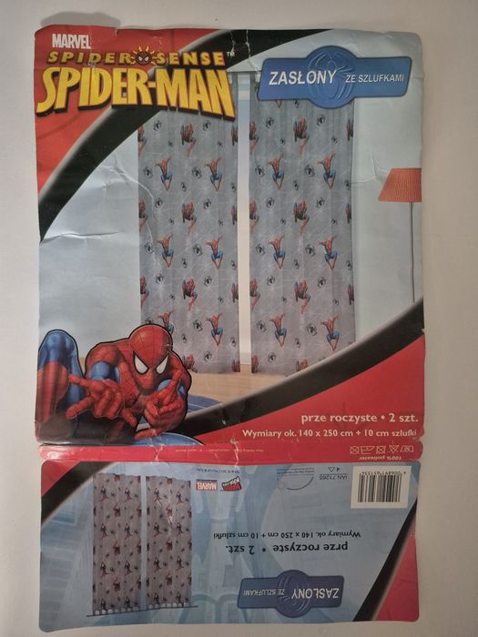 Zasłony ze szlufkami Spider-man 140x250 cm 2szt.