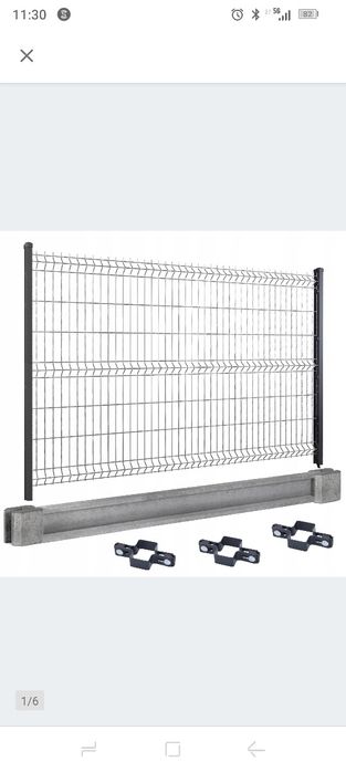Ogrodzenie panelowe 3d 153cm komplet