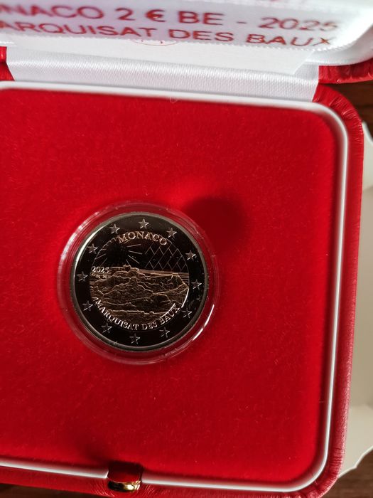 Mónaco 2025 - Conjunto das 2 moedas proof Mónaco 2025