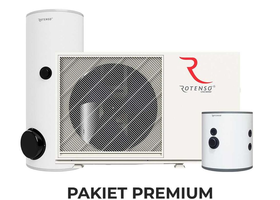Pompa ciepła Rotenso Airmi 10 kW + CWU + bufor + montaż PREMIUM