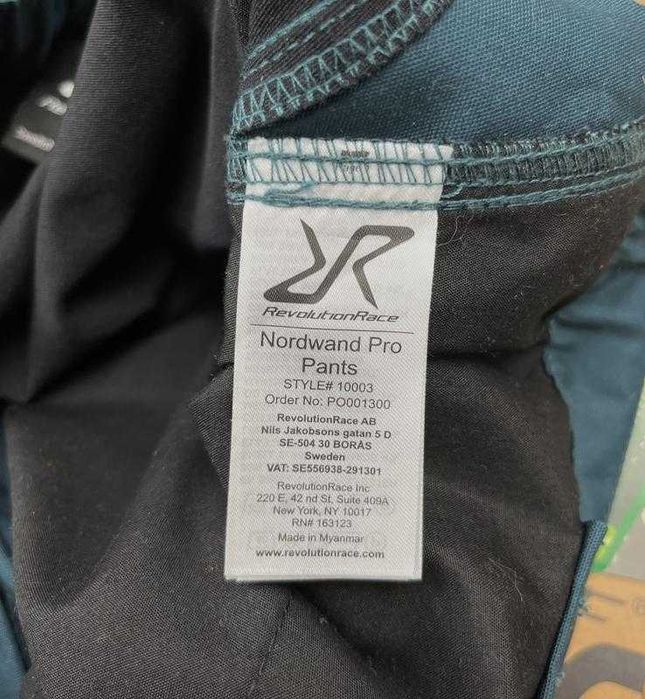 Штани Revolution Race nordwand pro deep ocean бірюзові чоловічі