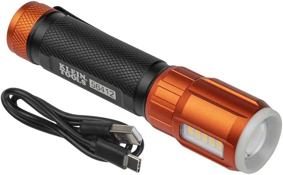 Klein Tools 56412 Latarka LED z akumulatorem i światłem roboczym
