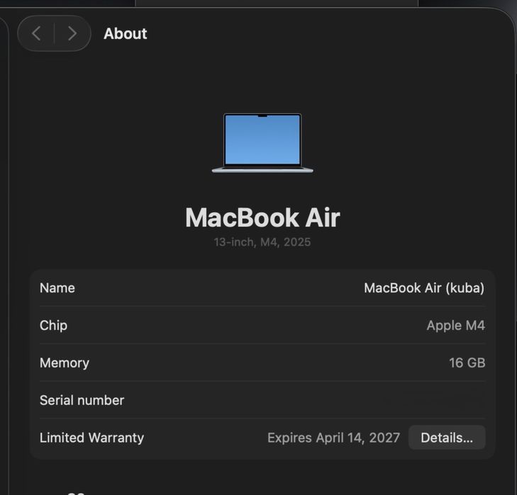 Macbook Air M4 | 16GB | 256GB | 10 cykli GWARANCJA ROK