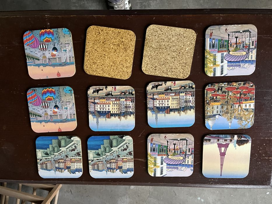 Bases para copos com imagens de Paris