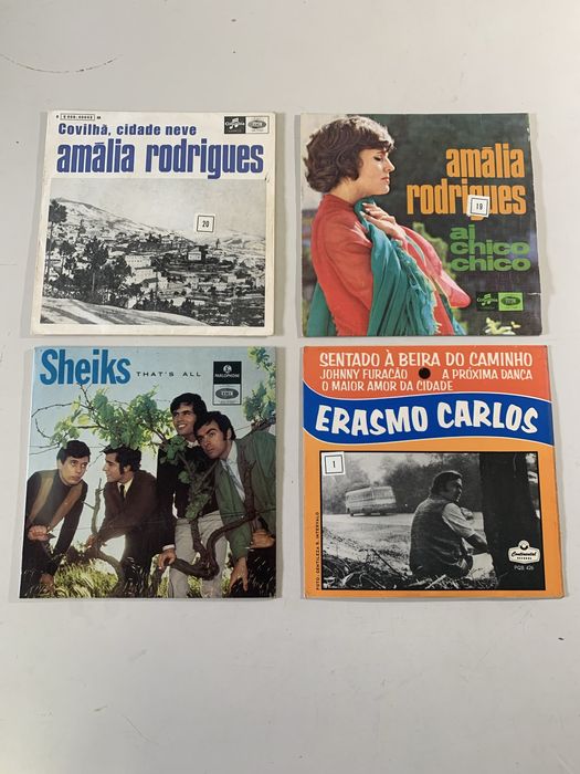 Discos single vinil - Amália, Sheiks, Erasmo Carlos