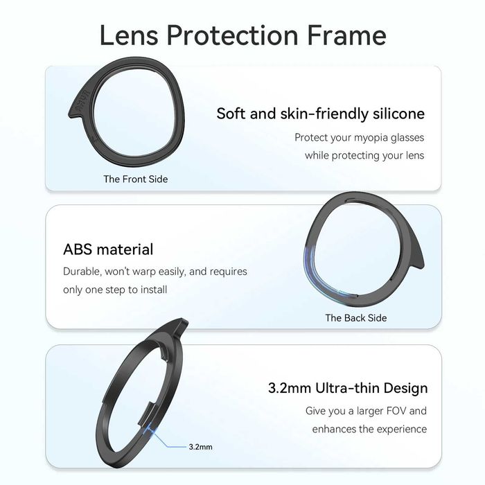 Anti-Scratch Glasses Spacer / Lens Cover for Quest3 від подряпин лінз!