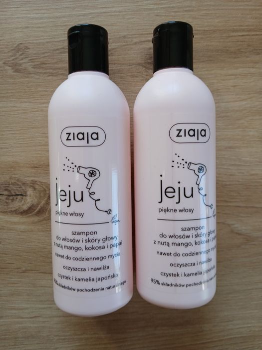 Szampon do włosów, Ziaja Jeju różowy, 300 ml, 2 sztuki