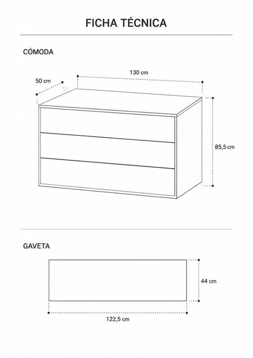 Comoda quarto branca alto brilho interdesing