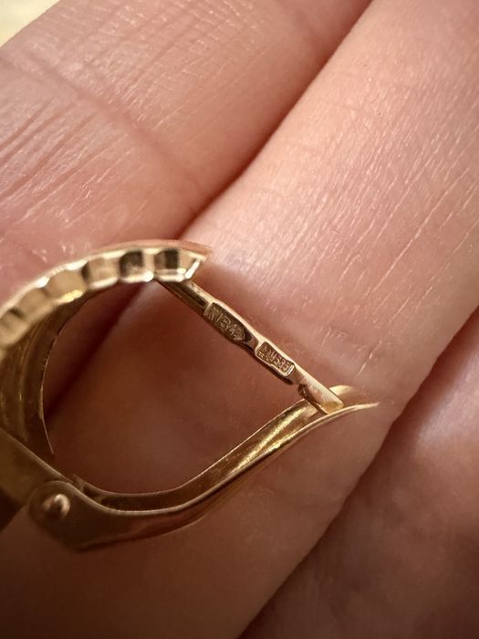 Золоті сережки серьги золотые Столична ювелірна фабрика