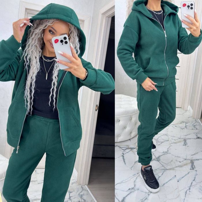 Теплий  Жіночий спортивний Костюм з двостороннього флісу Полар