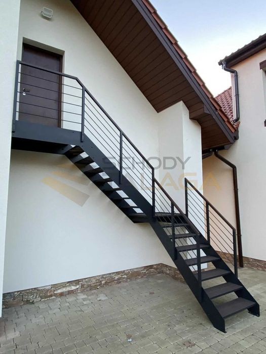 Schody metalowe loft wypalane laserowo