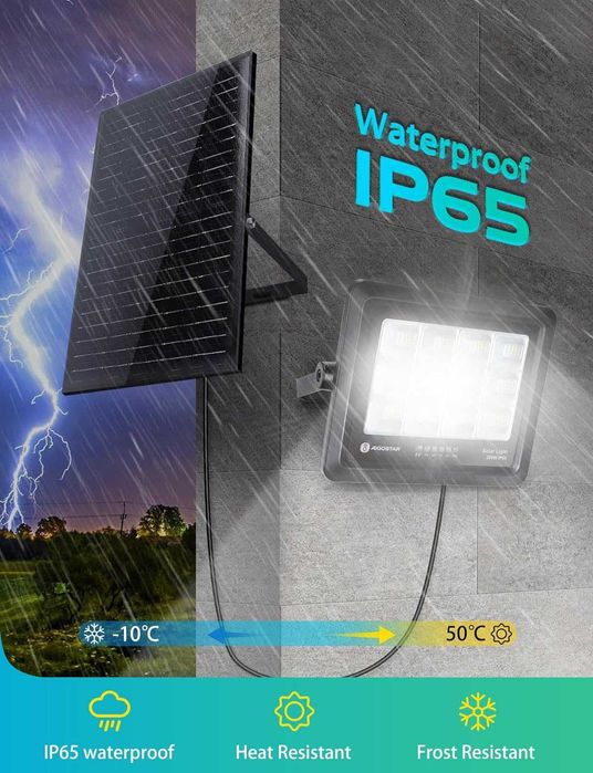 Holofote Projetor Luz Led Solar 200W a prova de agua IP65