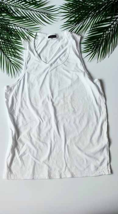 Biały bawełniany podkoszulek męski M | Alphar One | 100% bawełna