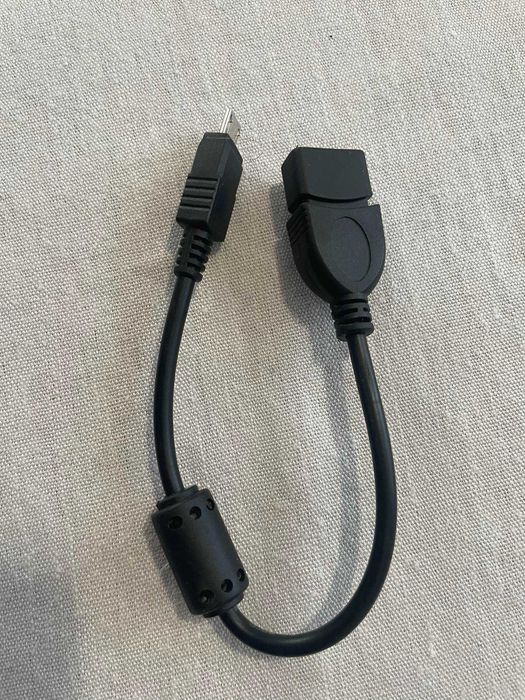 Дата кабель OTG USB 2.0 з феритовим фільтром, 23 см