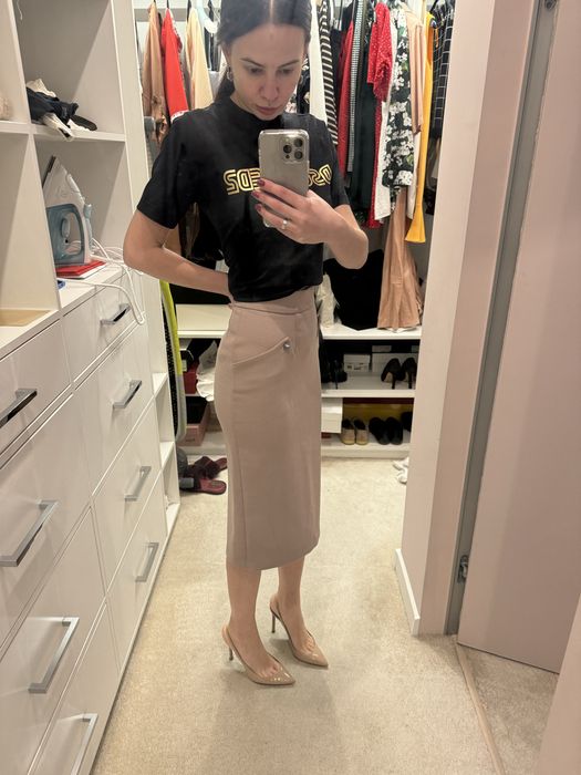 Спідниця міді шерстяна