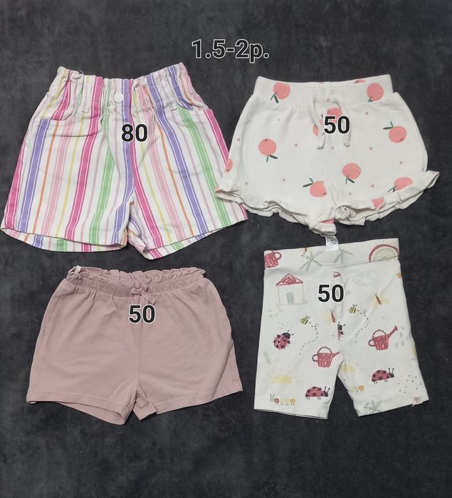 Літні шорти на 12-18 міс. 18-24 міс, 2-3 роки для дівчи