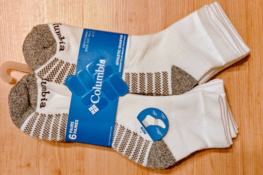 Columbia skarpety męskie 6 par sportowe Athletic Quarter nowe USA