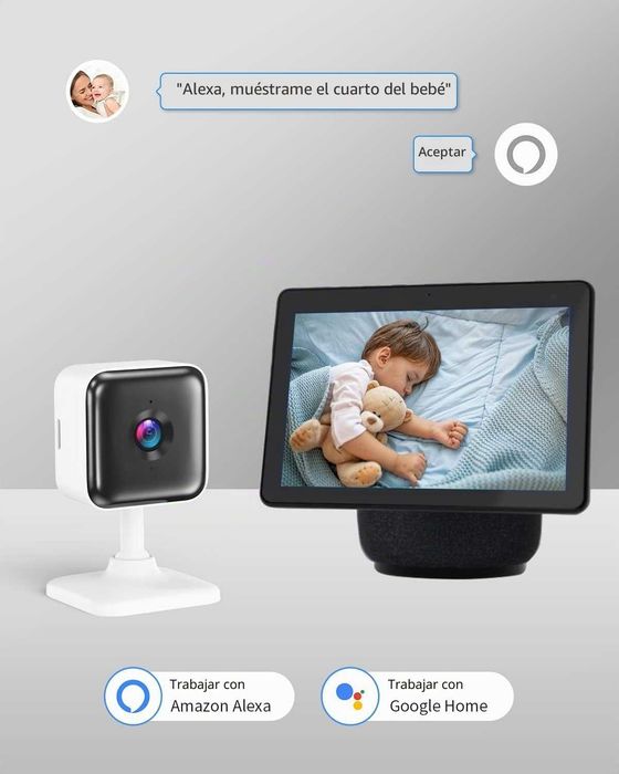 Kit 2 Câmaras Vigilância Interior Teckin Cam 1080P HD WiFi Novo