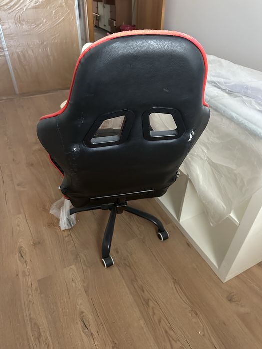 Chair already somewhat worn but with wheels and in good condition64730239796482122