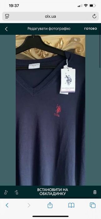 Свитер US POLO мужской, L / 100% хлопок с бумажными бирками / Diesel