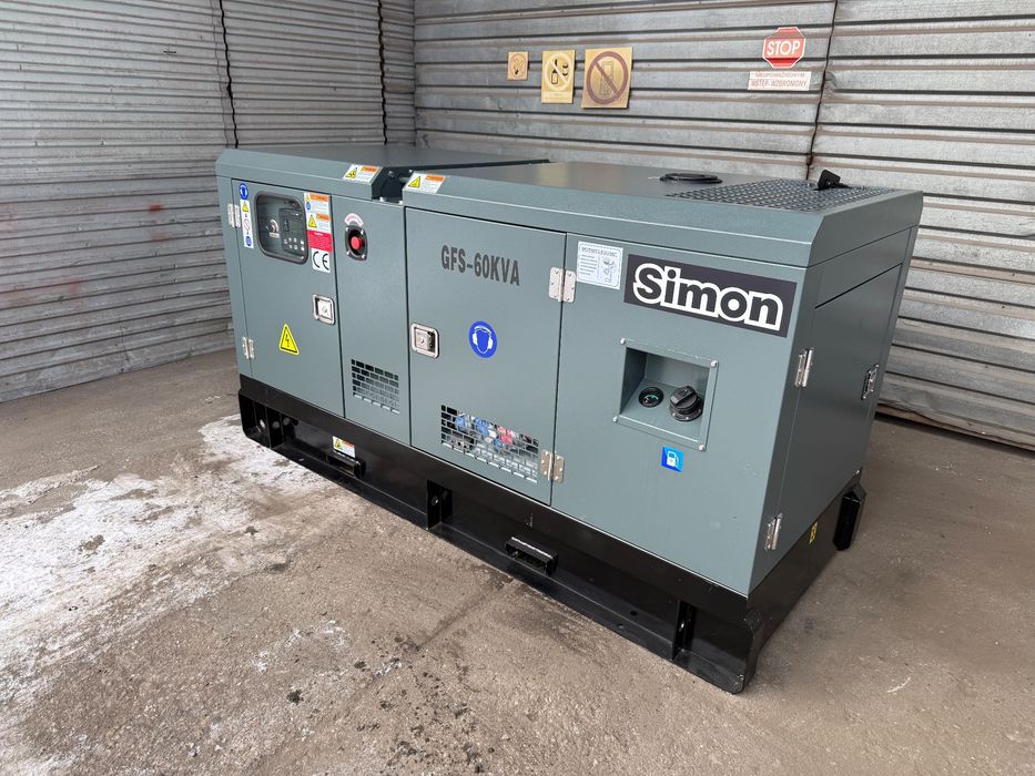 Agregat prądotwórczy SIMON 60 kVA 48 KW ATS/SZR nowy 26.500zł