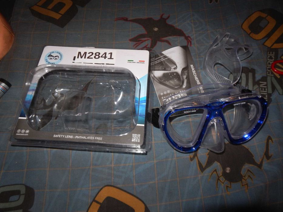 Wyprzedaż->M2841 Maska do nurkowania okulary Seac sub CARINA niebieski